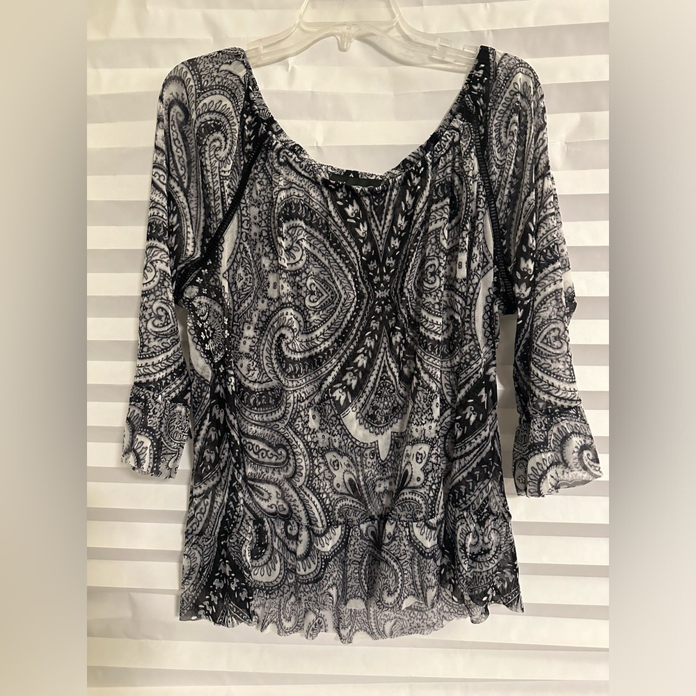 International INC Company Boho Sheer w/Dropped Peplum, XL